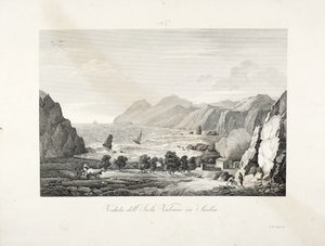 Widok na wyspę Vulcano, Sycylia autorstwa L. de Vegni